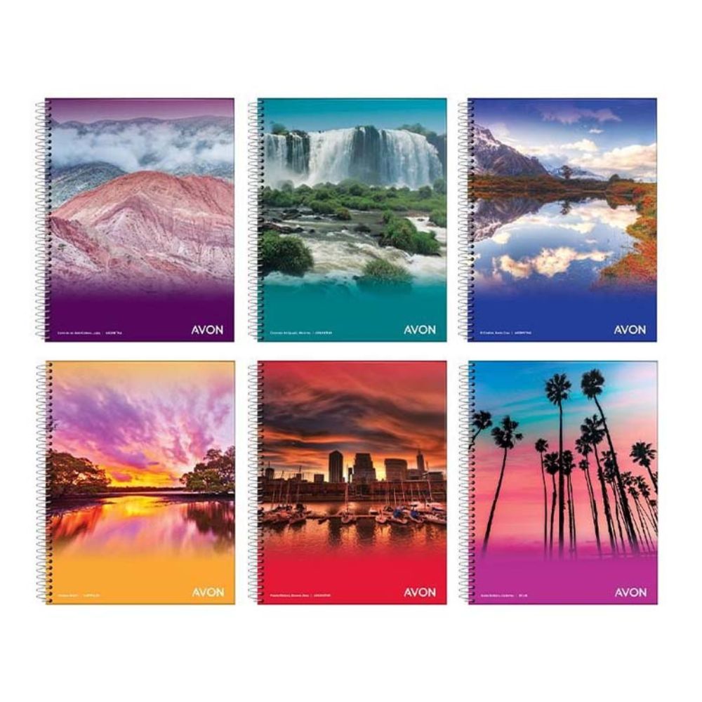 1256_0 CUADERNO 29.7 AVON RAYADO - Imagen 1