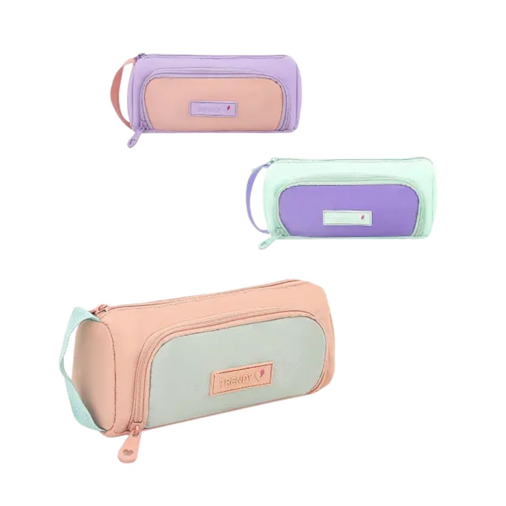 1454_0 CARTUCHERA TRENDY RECTANGULAR CHICA CON BOLSILLO 30245 - Imagen 1