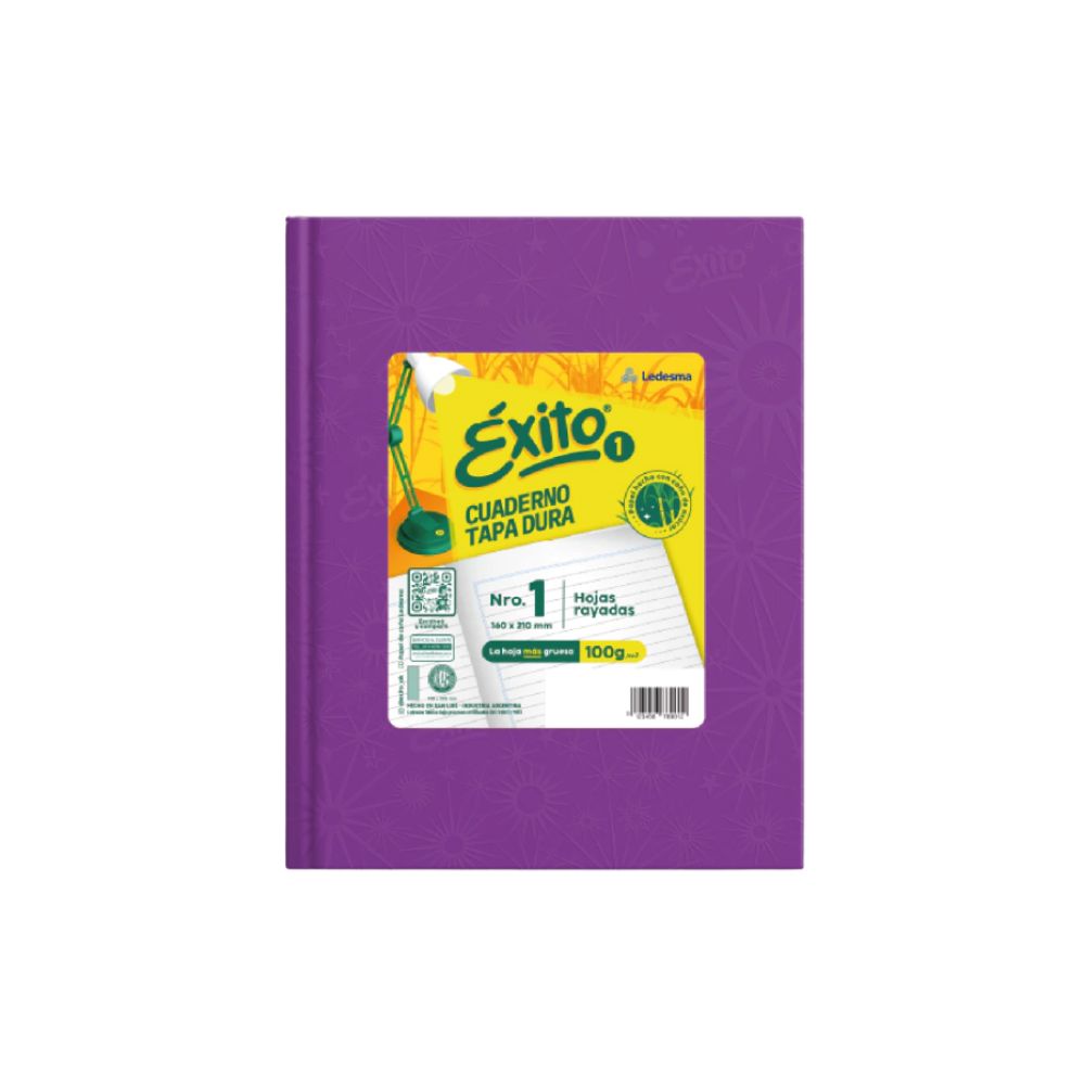 1506_0 CUADERNO N°1 EXITO 48 hjs UNIVERSO LILA - Imagen 1