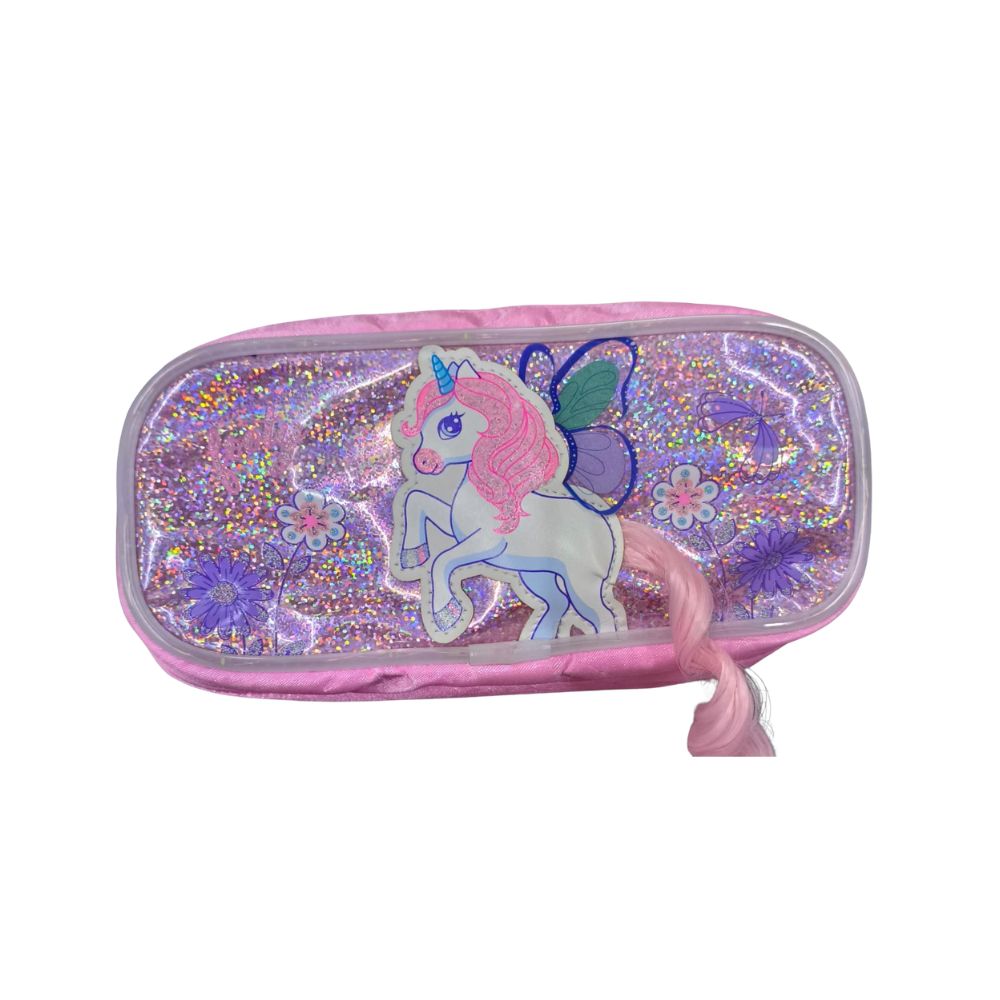 236_0 CARTUCHERA DOBLE FOOTY C/LUZ UNICORN WINGS - Imagen 1