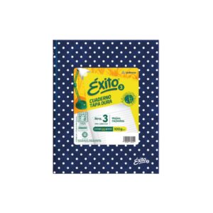 CUADERNO N°3 EXITO 48 hjs LUNARES AZUL