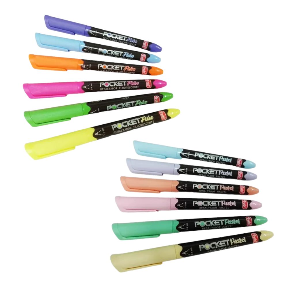 2537_0 RESALTADOR TRABI POCKET FLUO/PASTEL - Imagen 1