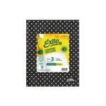 CUADERNO N°3 EXITO 48 hjs LUNARES NEGRO CON BLANCO