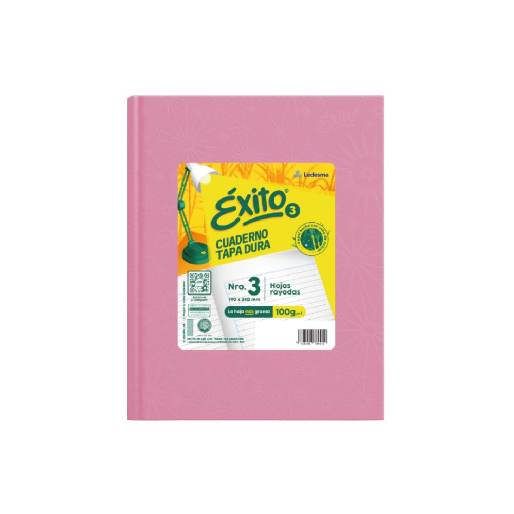 2620_0 CUADERNO N°3 EXITO 48 hjs UNIVERSO ROSA - Imagen 1