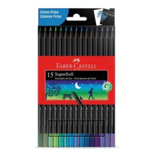 COLORES FABER CASTELL SUPER SOFT TONOS FRIOS x 15