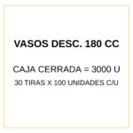 VASO DESCARTABLE BLANCO 180 cc s.a x 100 - Imagen 2