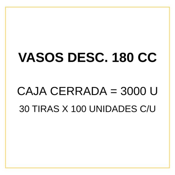 VASO DESCARTABLE BLANCO 180 cc s.a x 100 - Imagen 2