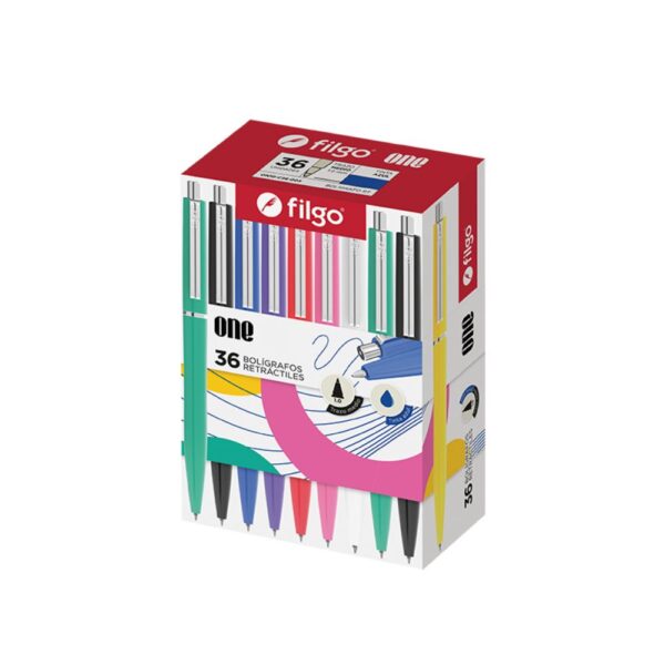 BOLIGRAFO RETRACTIL FILGO ONE NEGRO - Imagen 2