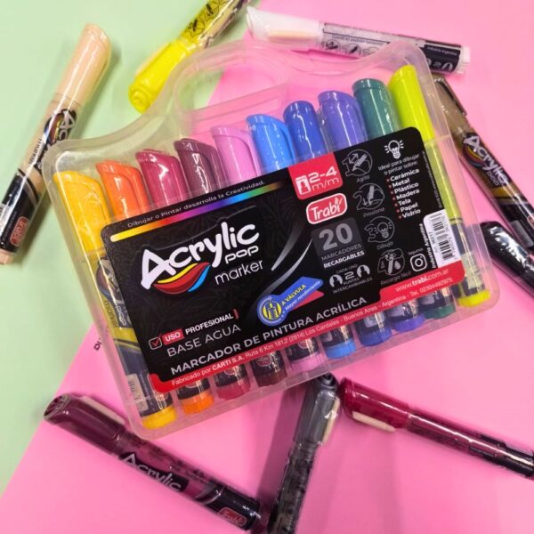 VALIJA TRAB ACRYLIC POP x 20 - Imagen 2
