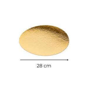 DISCO CARTON DORADO 28 cm