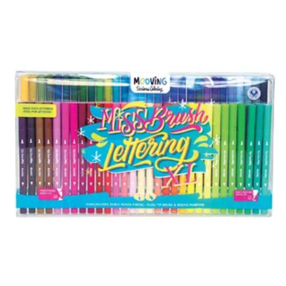 3257_1 MARCADORES MOOVING PUNTA PINCEL MISS BRUSH LETTERING XL x 60U - Imagen 1