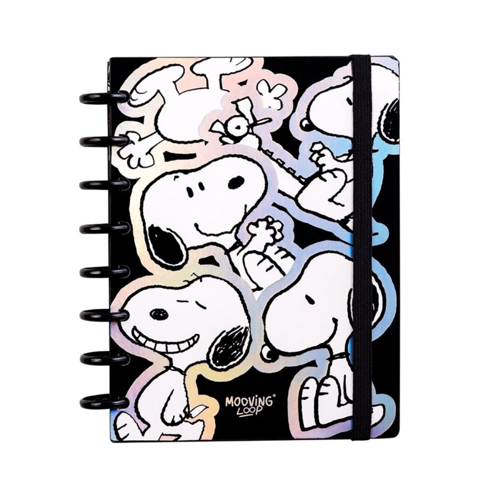 3508_0 CUADERNO A5 MOOVING LOOP C/DISCOS SNOOPY - Imagen 1