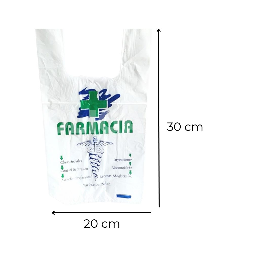 959_0 BOLSA CAMISETA FARMACIA" 20x30" - Imagen 1