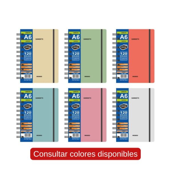 CUADERNO A6 RIDEO x 120 hojas - Imagen 2