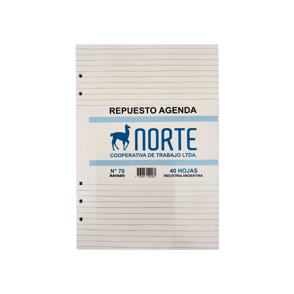 Diseño sin título - 2026-08-28T174856.624 REPUESTO AGENDA NORTE 15x22 N°70 RAY/CUAD - Imagen 1