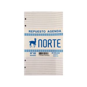 REPUESTO AGENDA NORTE 11x18.2 N°60 RAY/CUAD