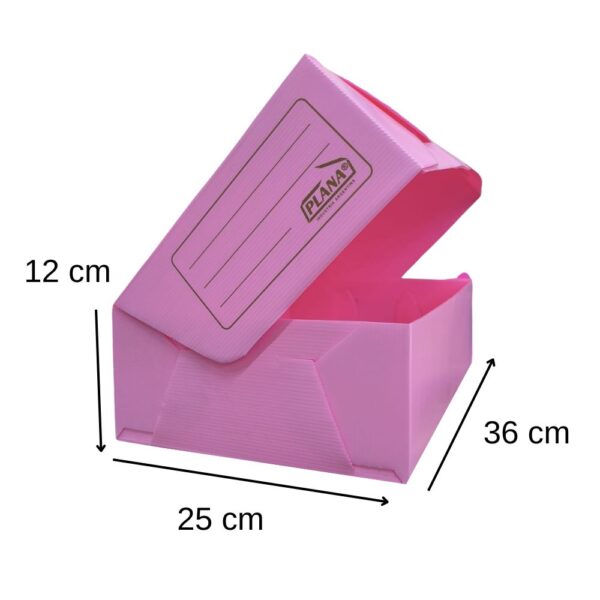 CAJA ARCHIVO PLASTICO OFICIO PASTEL ROSA - Imagen 2