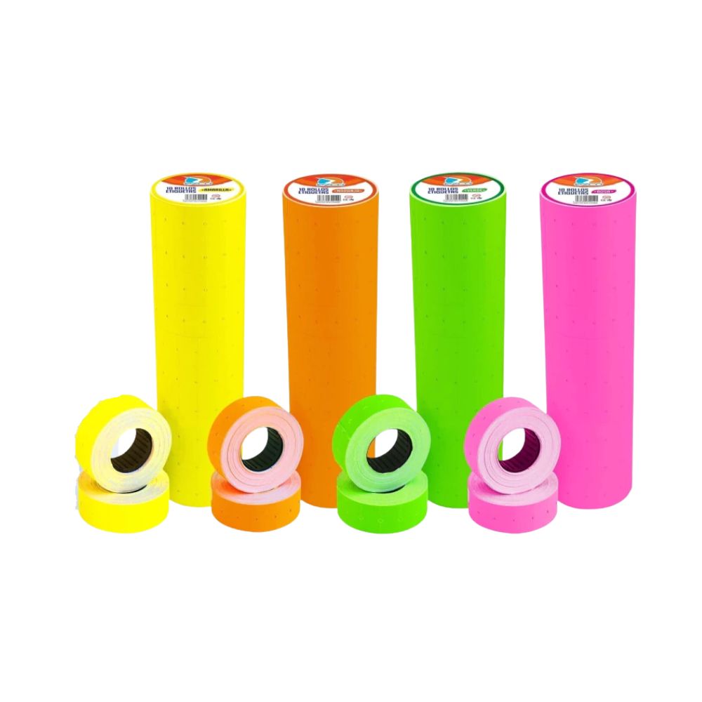 1089_0 ROLLO MOTEX" ETIQUETA FLUO" - Imagen 1