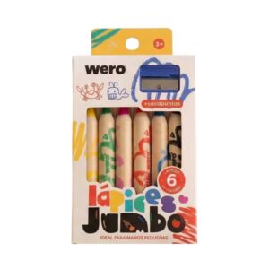 LAPICES WERO JUMBO x 6 + SACAPUNTAS