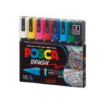 MARCADOR POSCA 5M PUNTA PINCEL x 8