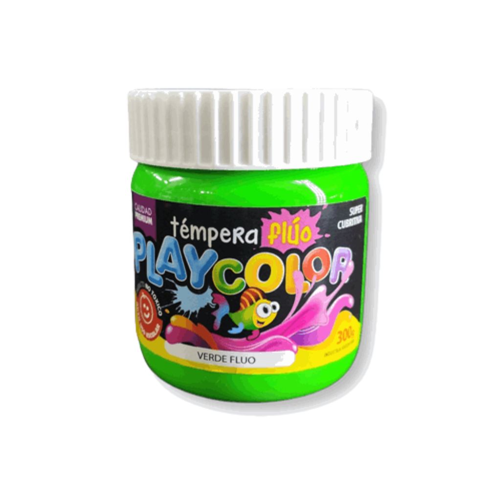 2026_1 TEMPERA PLAYCOLOR FLUO VERDE 250 g - Imagen 1