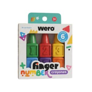 CRAYONES WERO FINGER NUMBERS x 6
