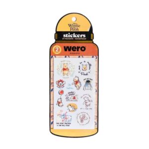 STICKERS WERO UV TRANSFER A PRUEBA DE AGUA WINNIE THE POOH x 2 PLANCHAS