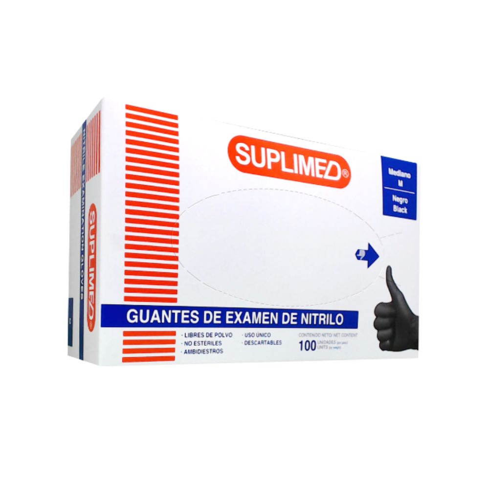 318_0 GUANTES NP NITRILO NEGRO L"" - Imagen 1