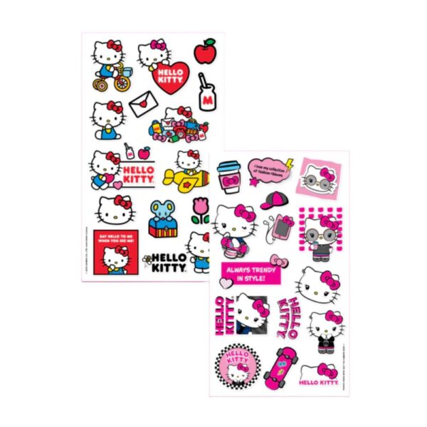 STICKERS WERO UV TRANSFER A PRUEBA DE AGUA HELLO KITTY x 2 PLANCHAS - Imagen 2