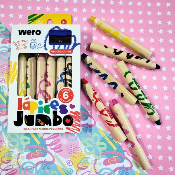 LAPICES WERO JUMBO x 6 + SACAPUNTAS - Imagen 2