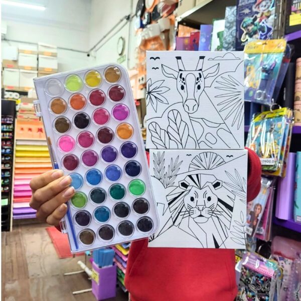 ART SET WERO BASTIDORES x 2 + ACUARELAS x 36 - Imagen 2