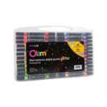 MARCADORES OLAMI DOBLE PUNTA GLITTER x 48