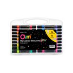 MARCADORES OLAMI DOBLE PUNTA GLITTER x 36
