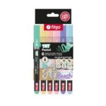 MARCADORES FILGO TNT PUNTA PINCEL PASTEL x 6