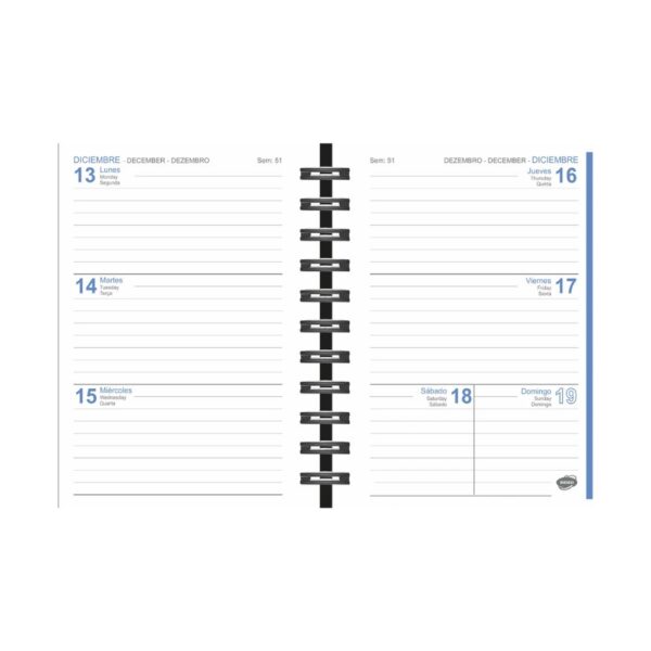 AGENDA RIDEO N°6 SEMANAL INTERIOR COLOR 2027 - Imagen 2